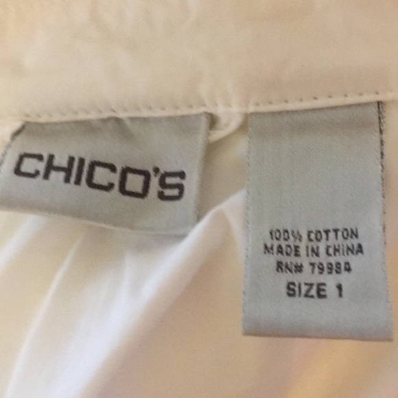 Chico’s short white trench coat - Picture 9 of 12